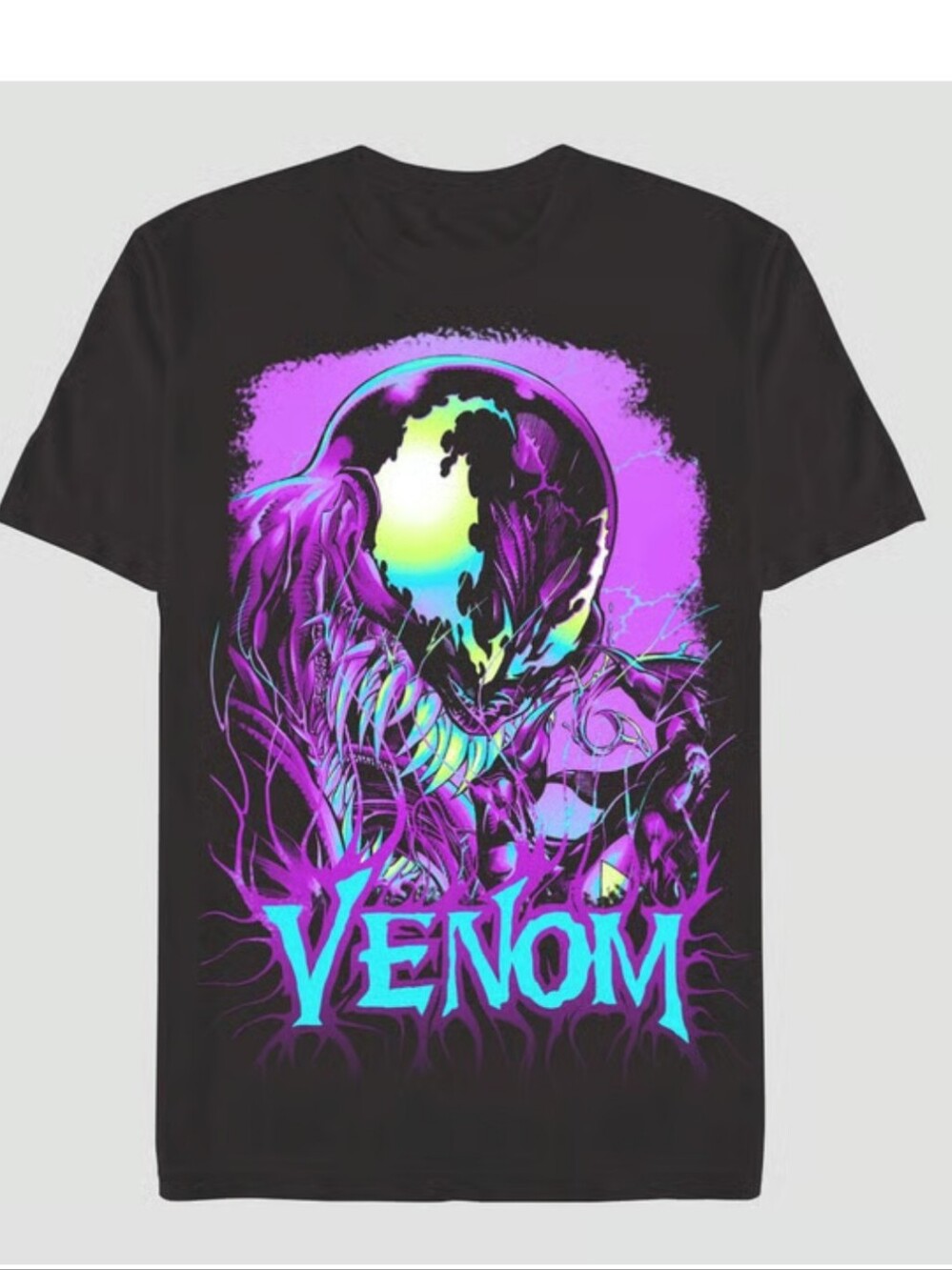 Marvel Venom Graphic Tee in Black & Purple Size -Unisex-Medium